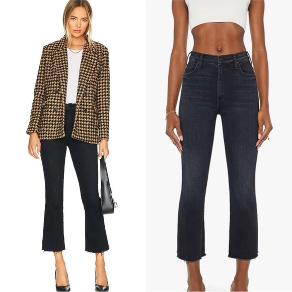 NWOT MOTHER The Hustler Ankle Fray Jeans Night In Paris Size 25 - Picture 3 of 17